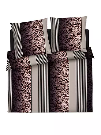 JOOP | Ropa de cama de satén LEO 2x 70x90cm / 200x200cm Arena | grau